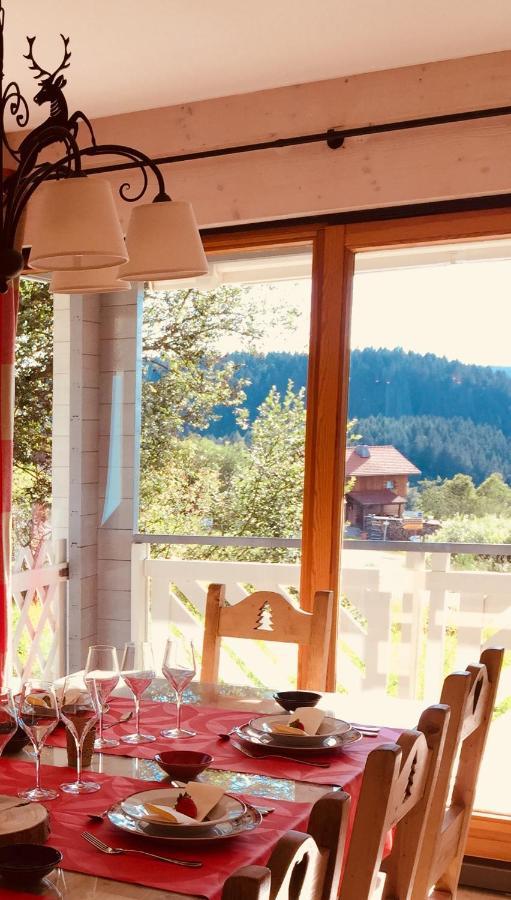 Chalet Le Flocon Bleu - Mauselaine Avec Vue Sur Le Lac De Gérardmer Екстериор снимка