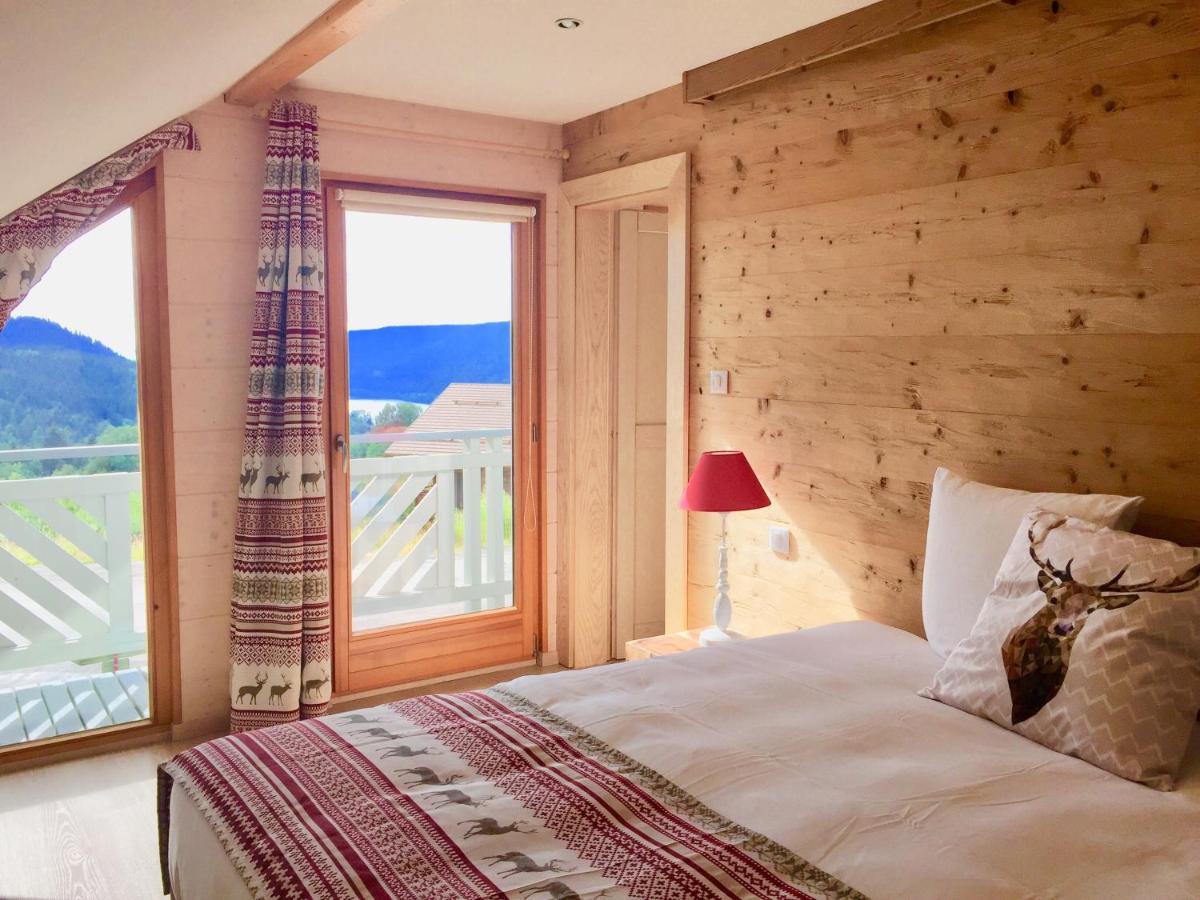 Chalet Le Flocon Bleu - Mauselaine Avec Vue Sur Le Lac De Gérardmer Екстериор снимка